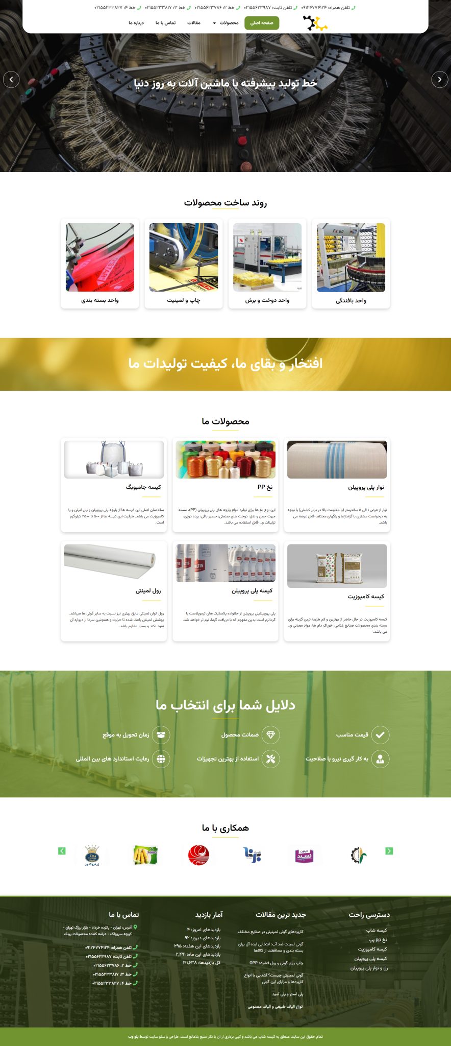 طراحی سایت شرکتی کیسه شاپ