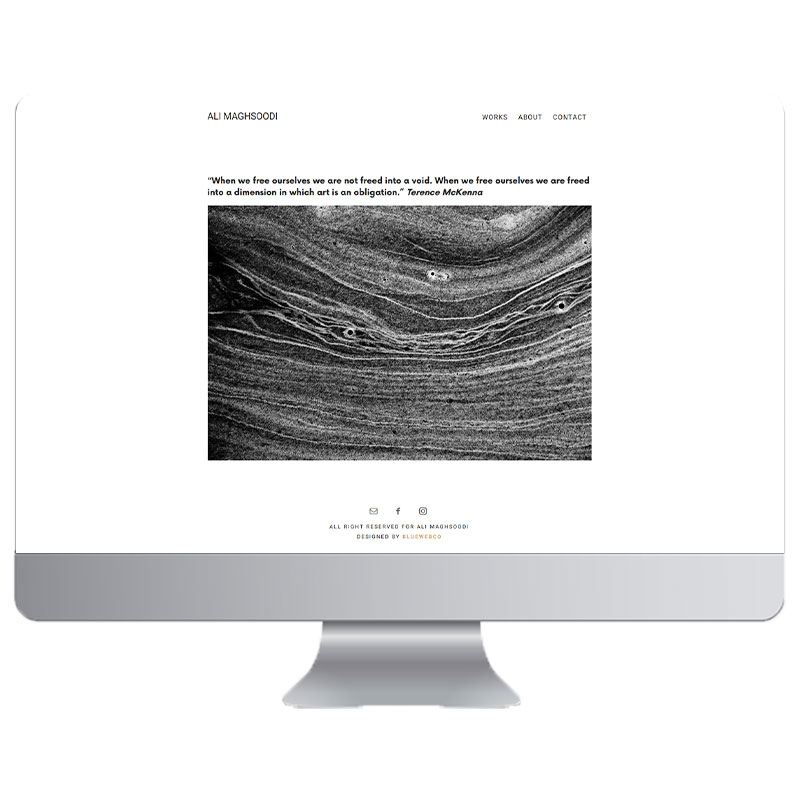 طراحی سایت مینیمال استاد مقصودی