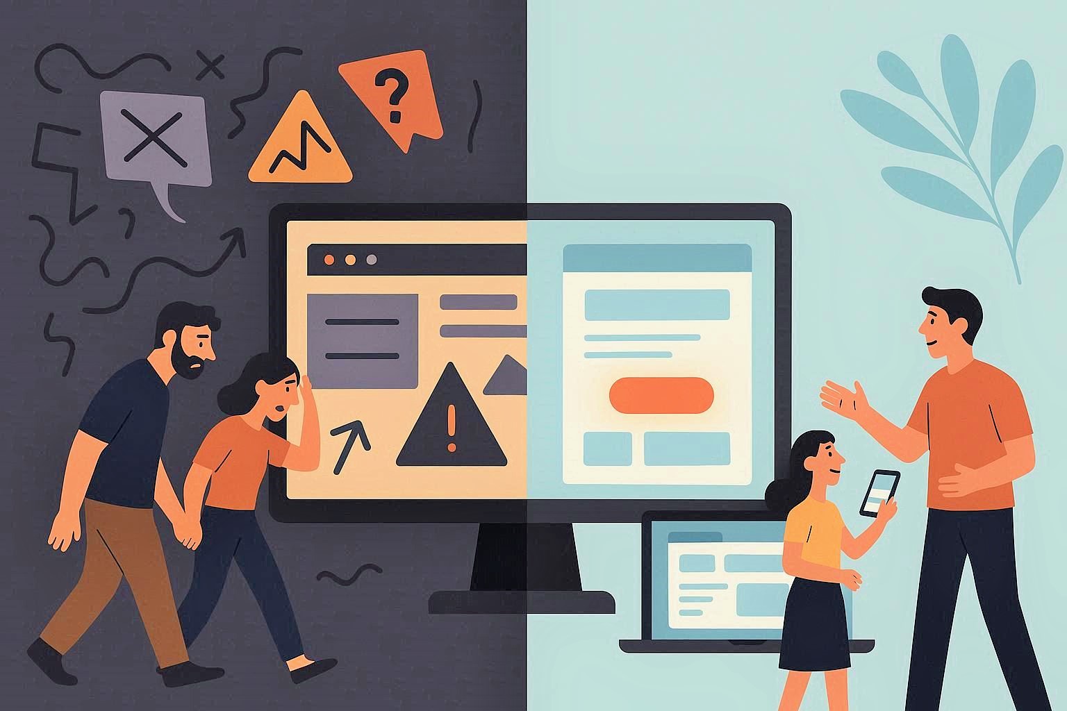 طراحی وب سایت خوب در مقابل طراحی وب سایت بد