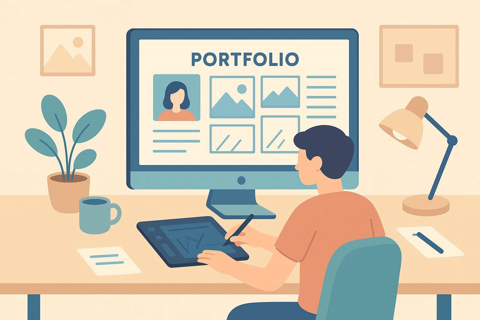 طراحی سایت رزومه برای هنرمندان و طراحان 01