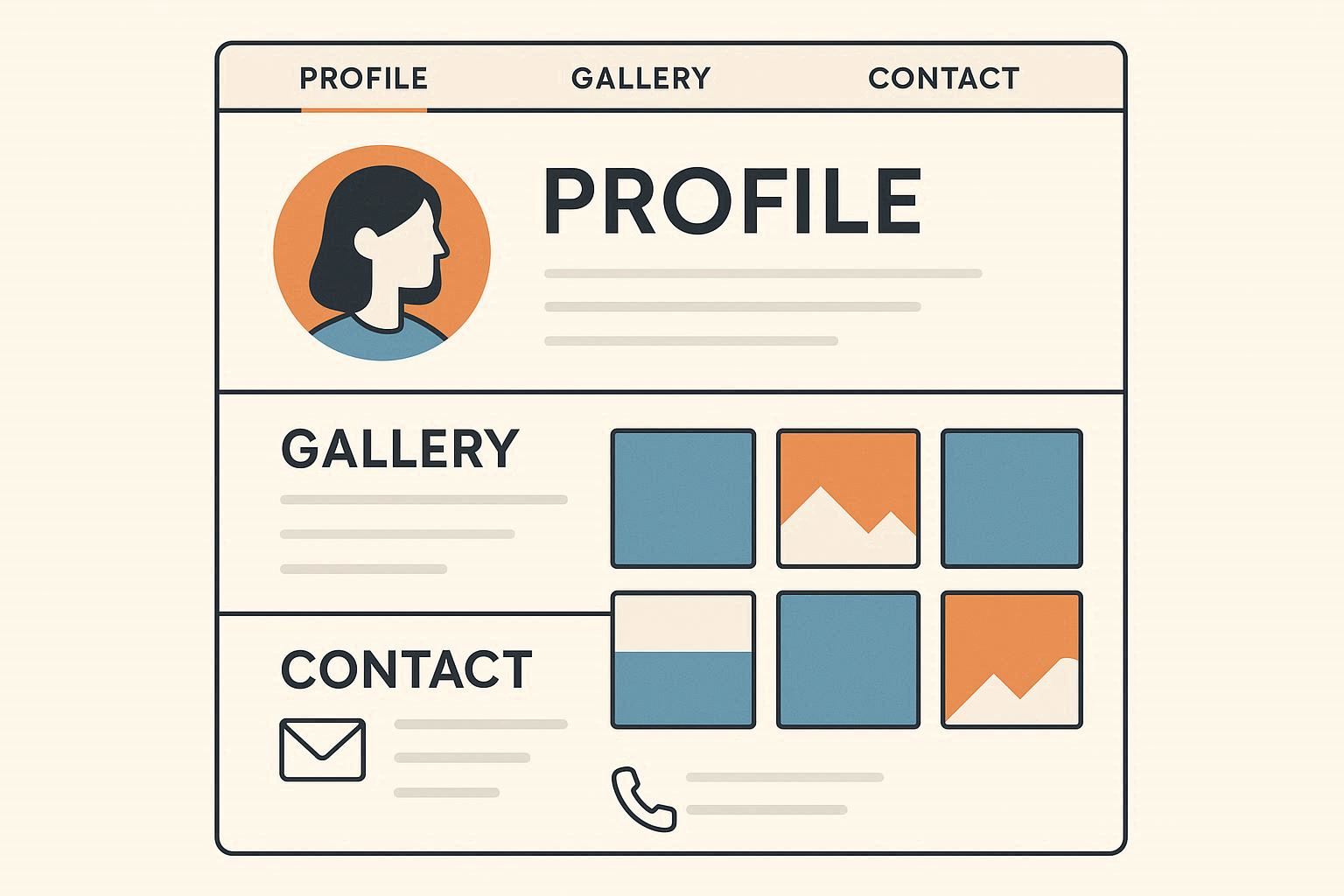 طراحی سایت رزومه برای هنرمندان و طراحان 05