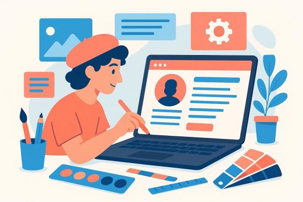 طراحی سایت رزومه برای هنرمندان و طراحان 06