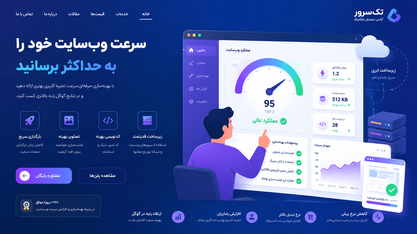 افزایش سرعت سایت
