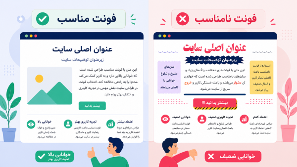انتخاب فونت سایت 01